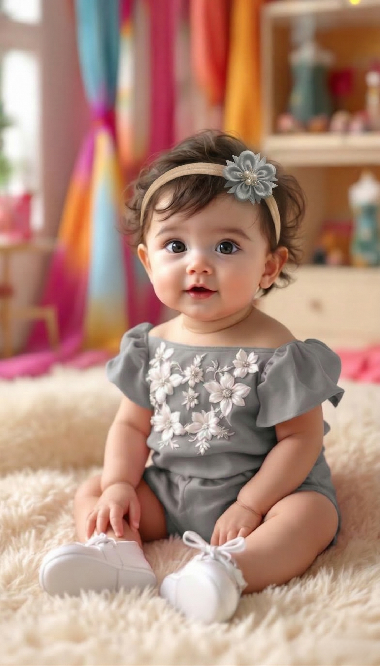 Baby Bow-Style 9-Dark Grey