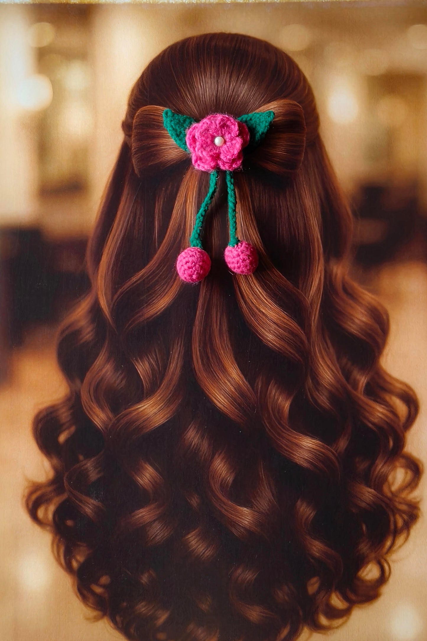 Crochet Bow Pattern3 - Pink