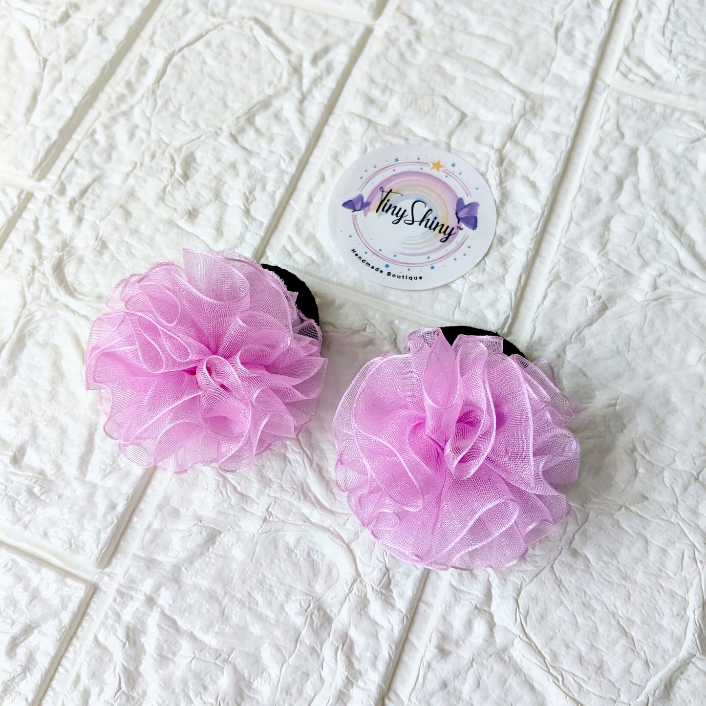 Organza Flower - Hair Ties - Lavender