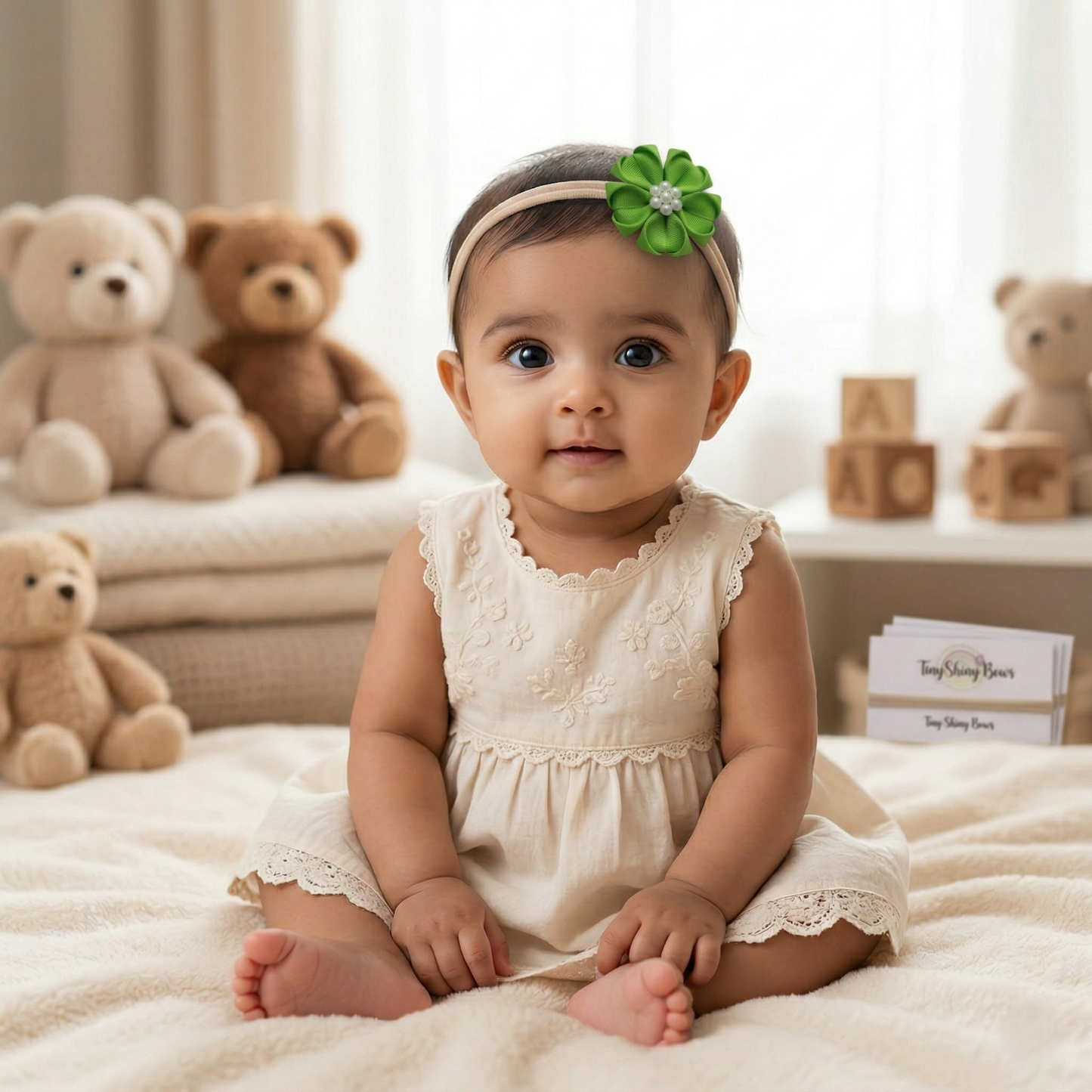 Baby Bow-Style 10-Leaf Green