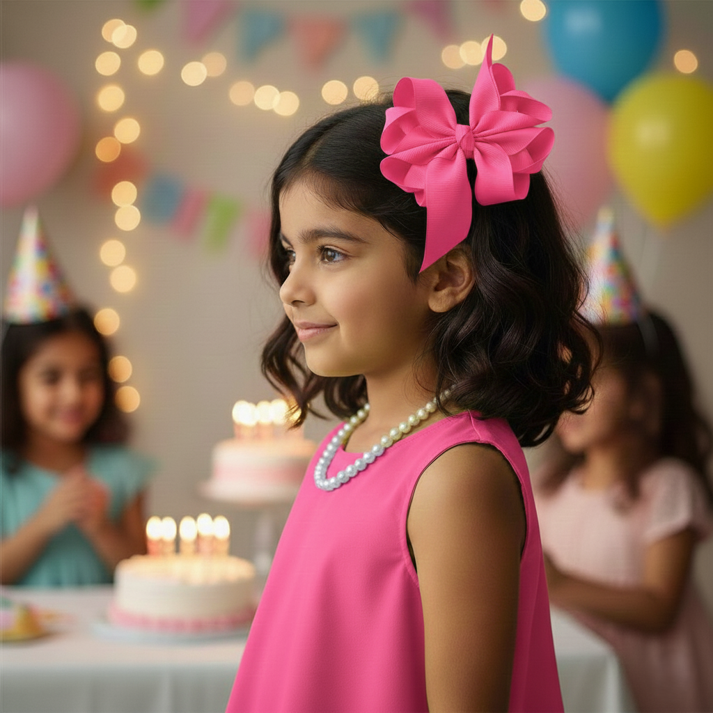 Octopus-Bow-4Layer-Style1-Neon Pink