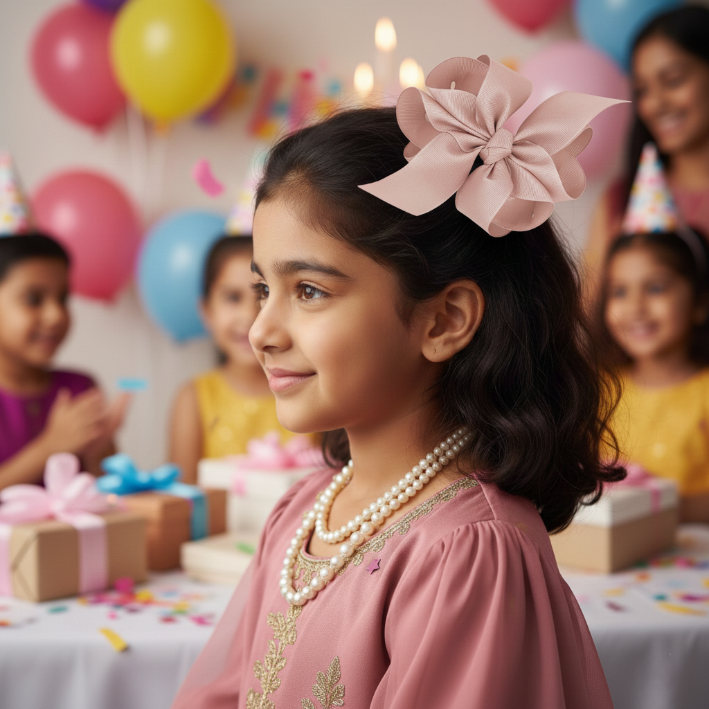 handmade-hair-bow-rosegold-girl-birthday-party