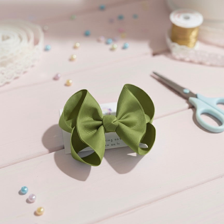 GRB-Boutique Bow-Style 2-Leaf Green