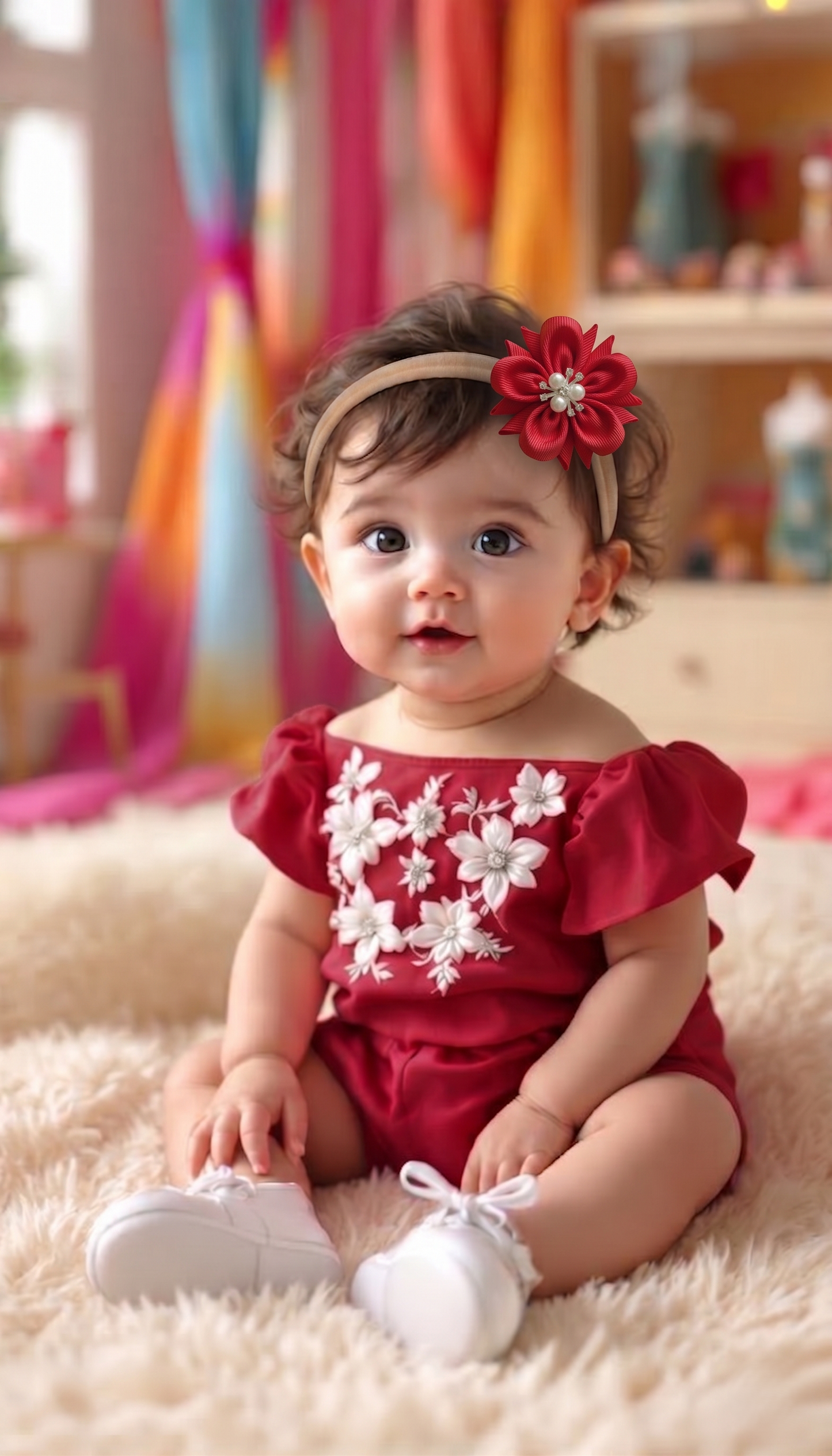 Baby Bow-Style 9-Blood Red