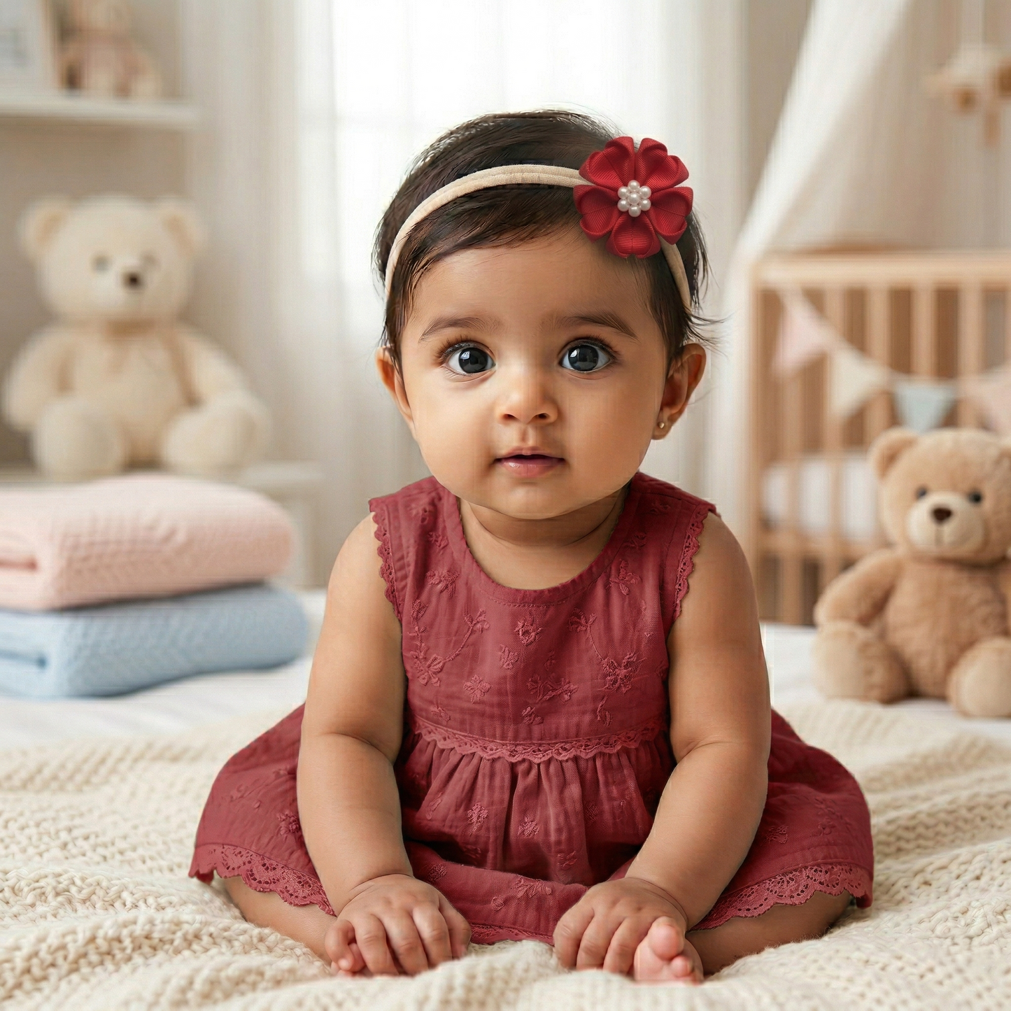 Baby Bow-Style 10-Blood Red