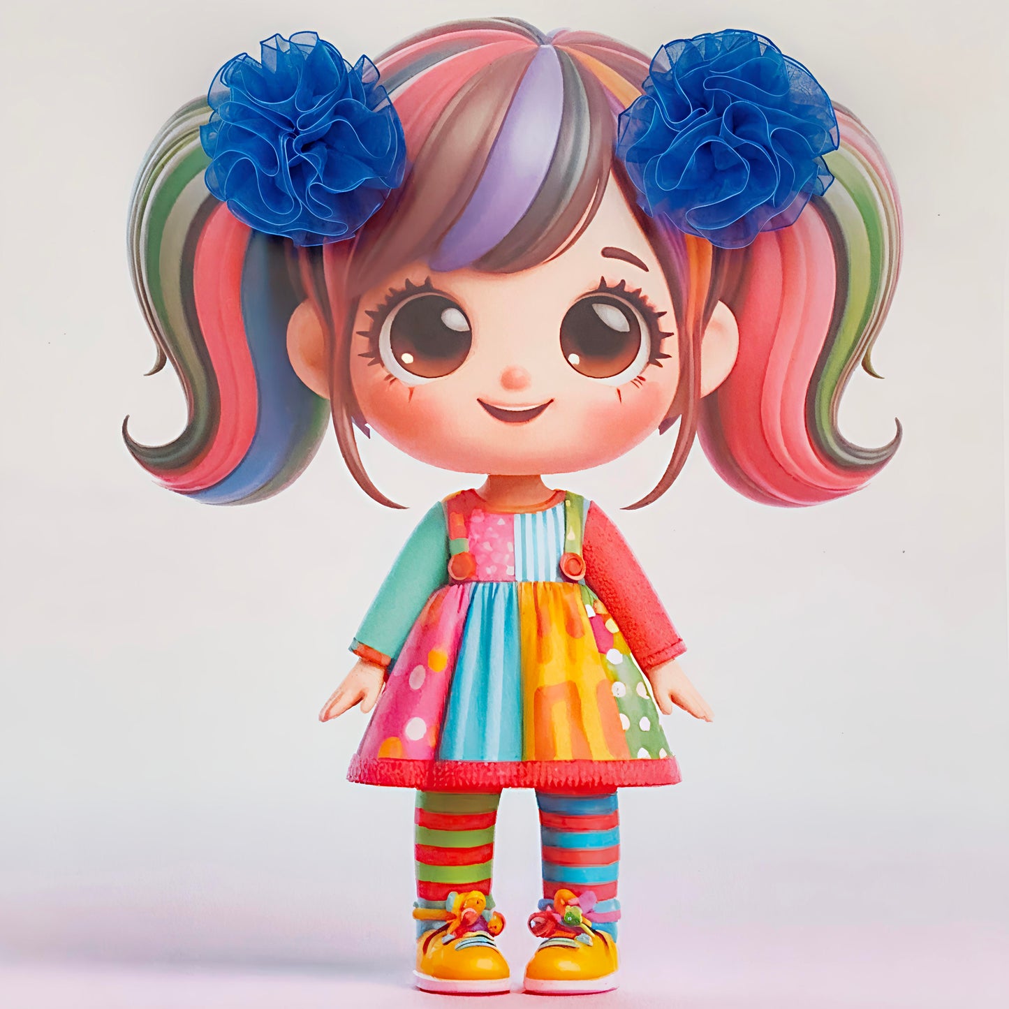 Organza Flower - Hair Ties - Royal Blue