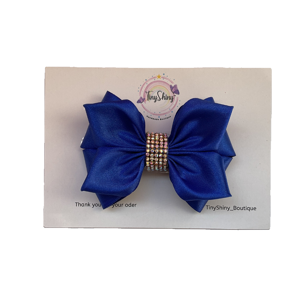 SatinRibbon-Bow-Style3-Royal Blue