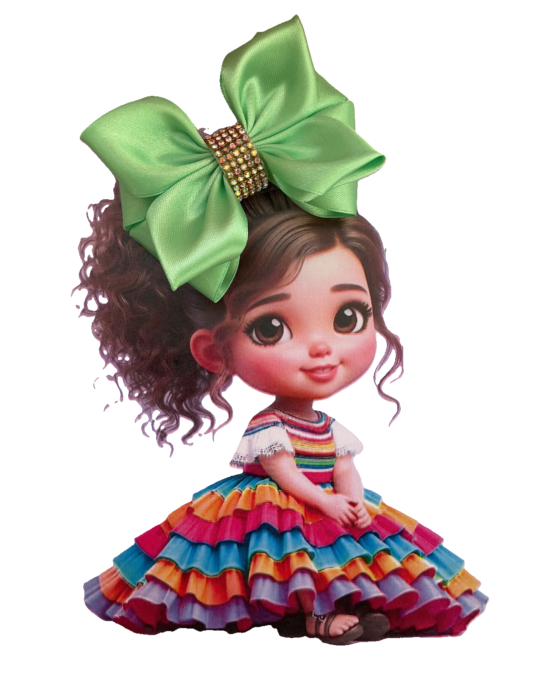 TinyShiny Satin Ribbon Hair Bows-S3-MintGreen