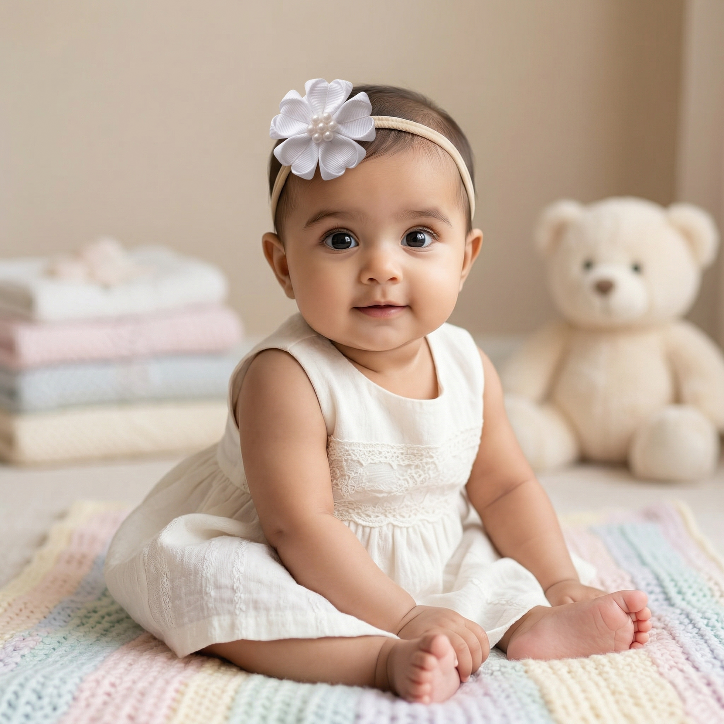 Baby Bow-Style 10-White