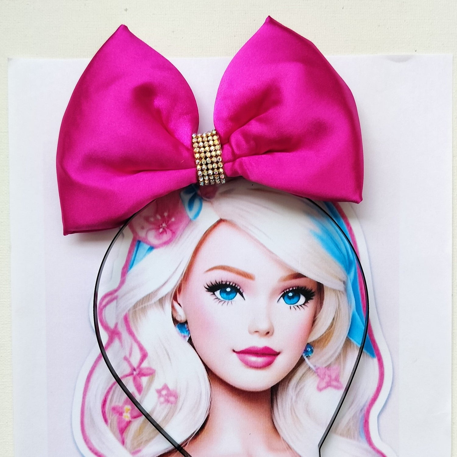 Satin Fabric Headband - with Diamond Decor
