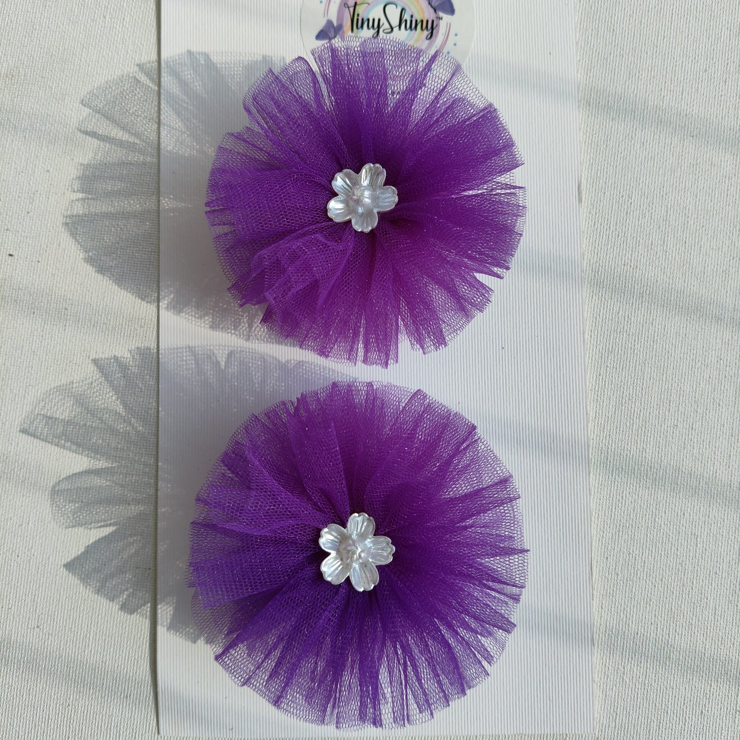 PomPom Bow with Alligator Clip