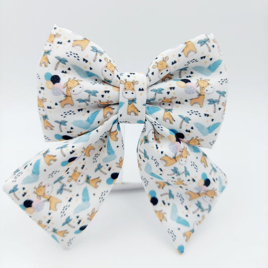 Pigtail Bow - Little Giraffe