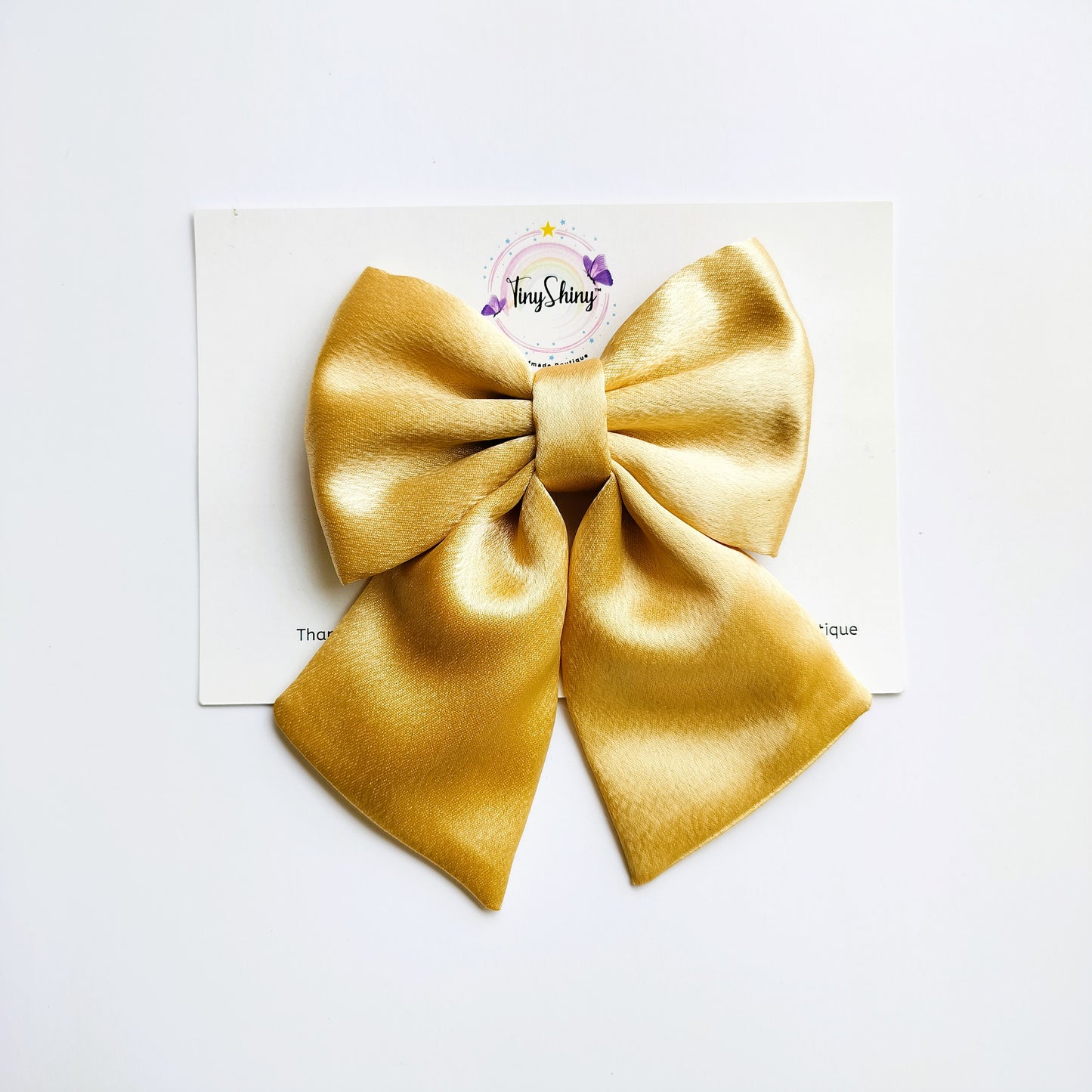 Pigtail Bows - Solid Colors - Beige