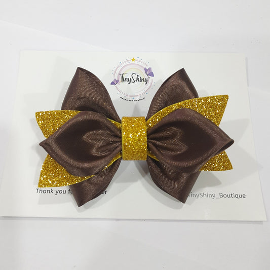 SatinRibbon-Bow-Style2-Coffee Brown