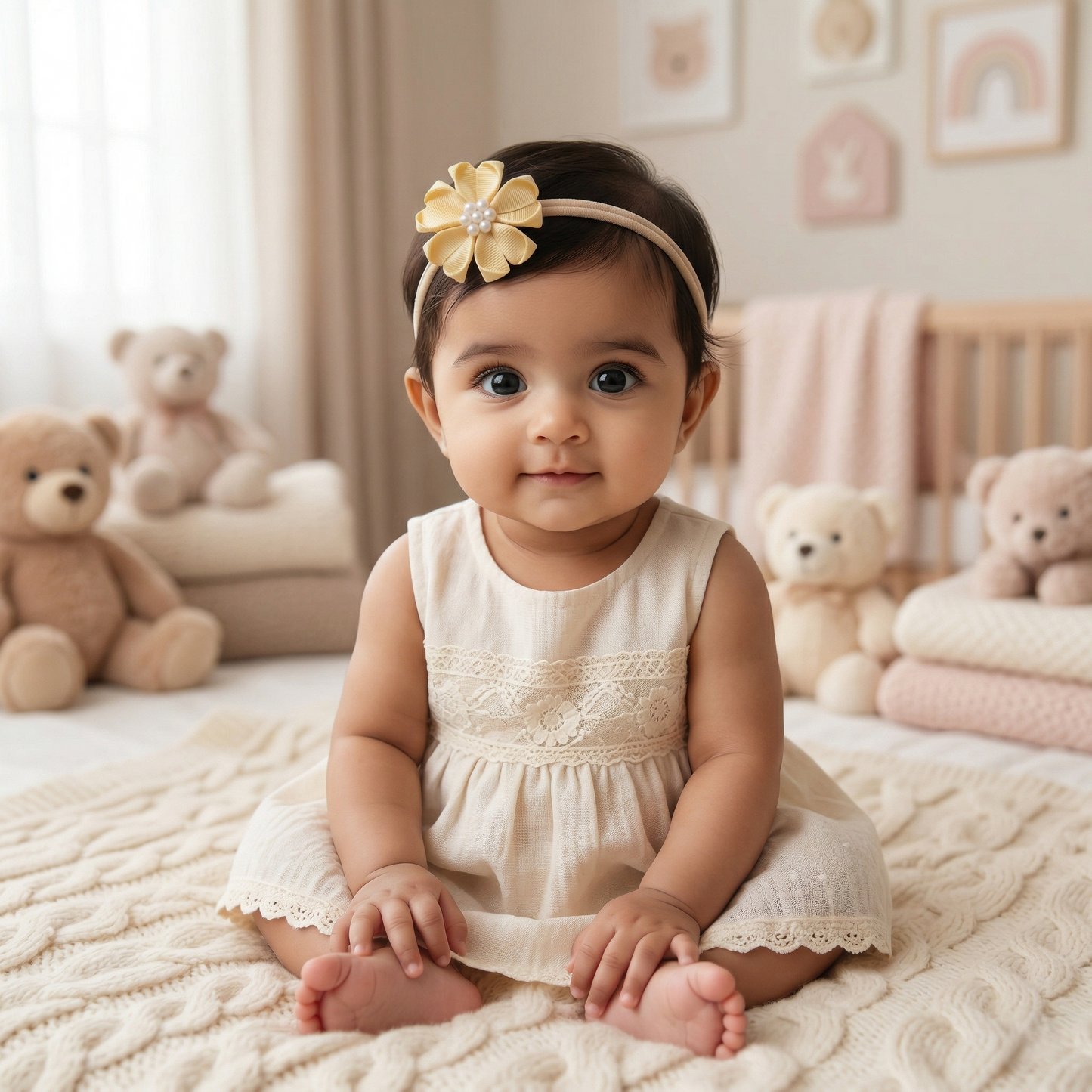 Baby Bow-Style 10-Cream