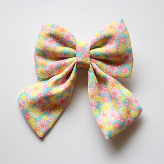 Pigtail Bow - Daisy Botanical