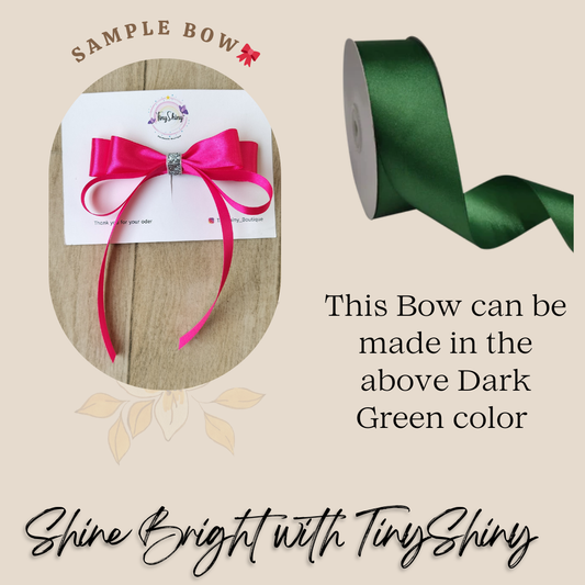 SatinRibbon-Bow-Style7-Dark Green