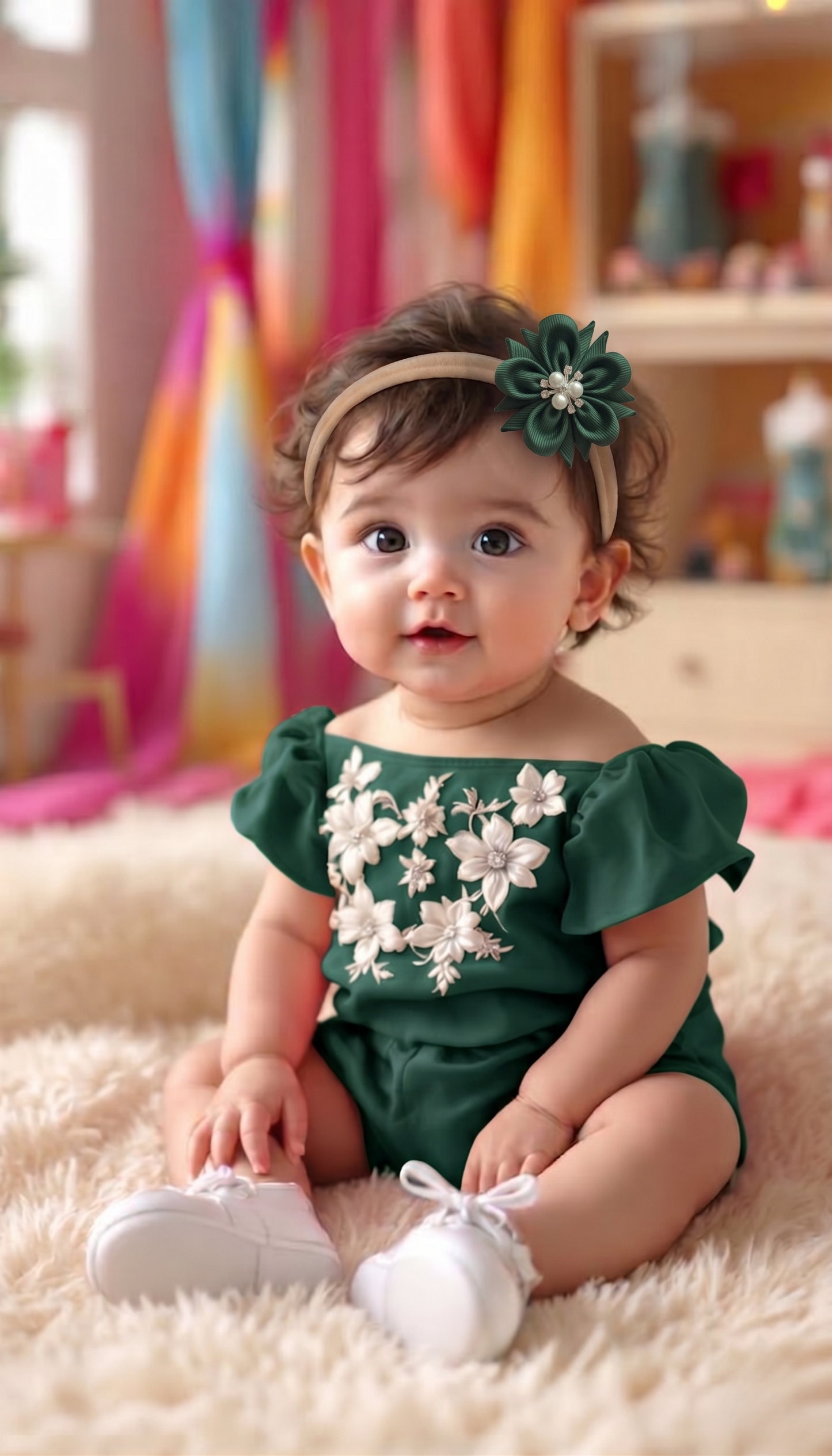 Baby Bow-Style 9-Dark Green