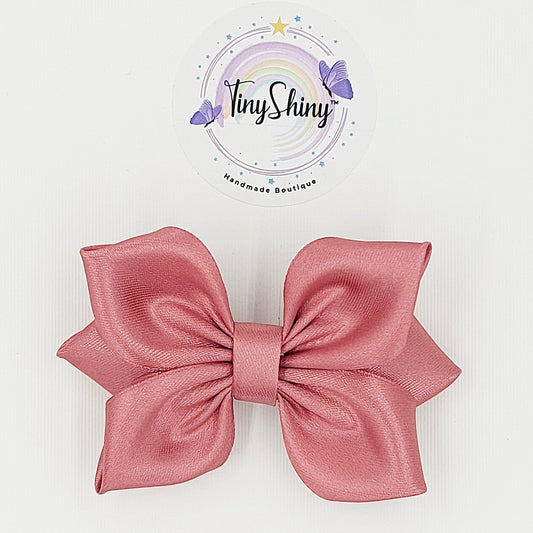 SatinRibbon-Bow-Style1-Dark Rose Gold