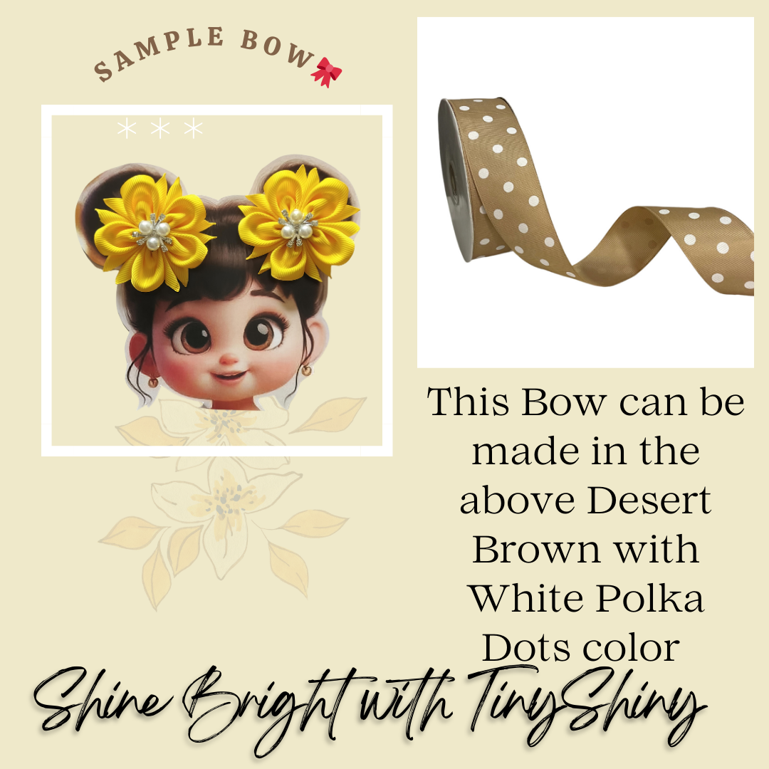 GRB-Twin Clips-Style 2-Desert Brown with Polka dots