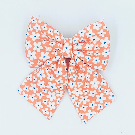 Pigtail Bow - Elegant Floral Pattern 2