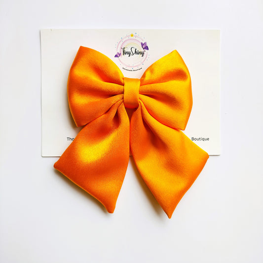 Pigtail Bows - Solid Colors - Golden Yellow