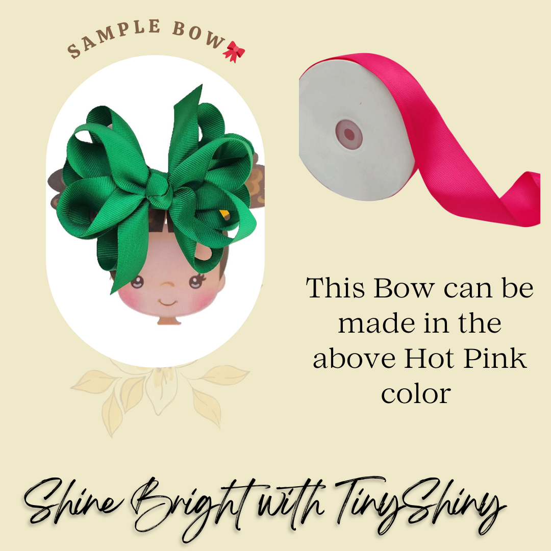 Octopus Bow - Medium -  Hot Pink