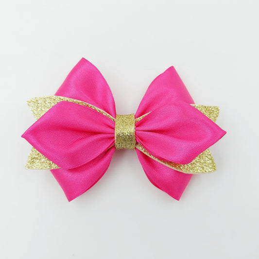 SatinRibbon-Bow-Style2-Hot Pink