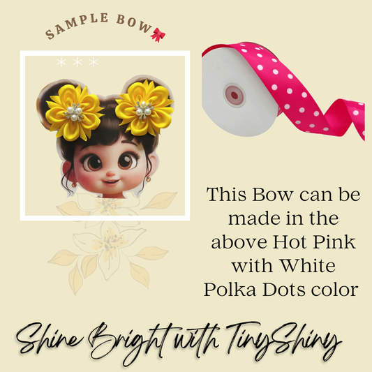 GRB-Twin Clips-Style 2-Pink with White Polka dots