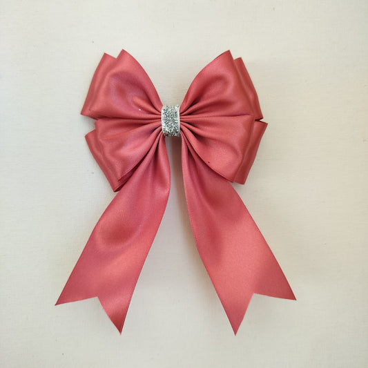 SatinRibbon-Bow-Style4-Dark Rose Gold