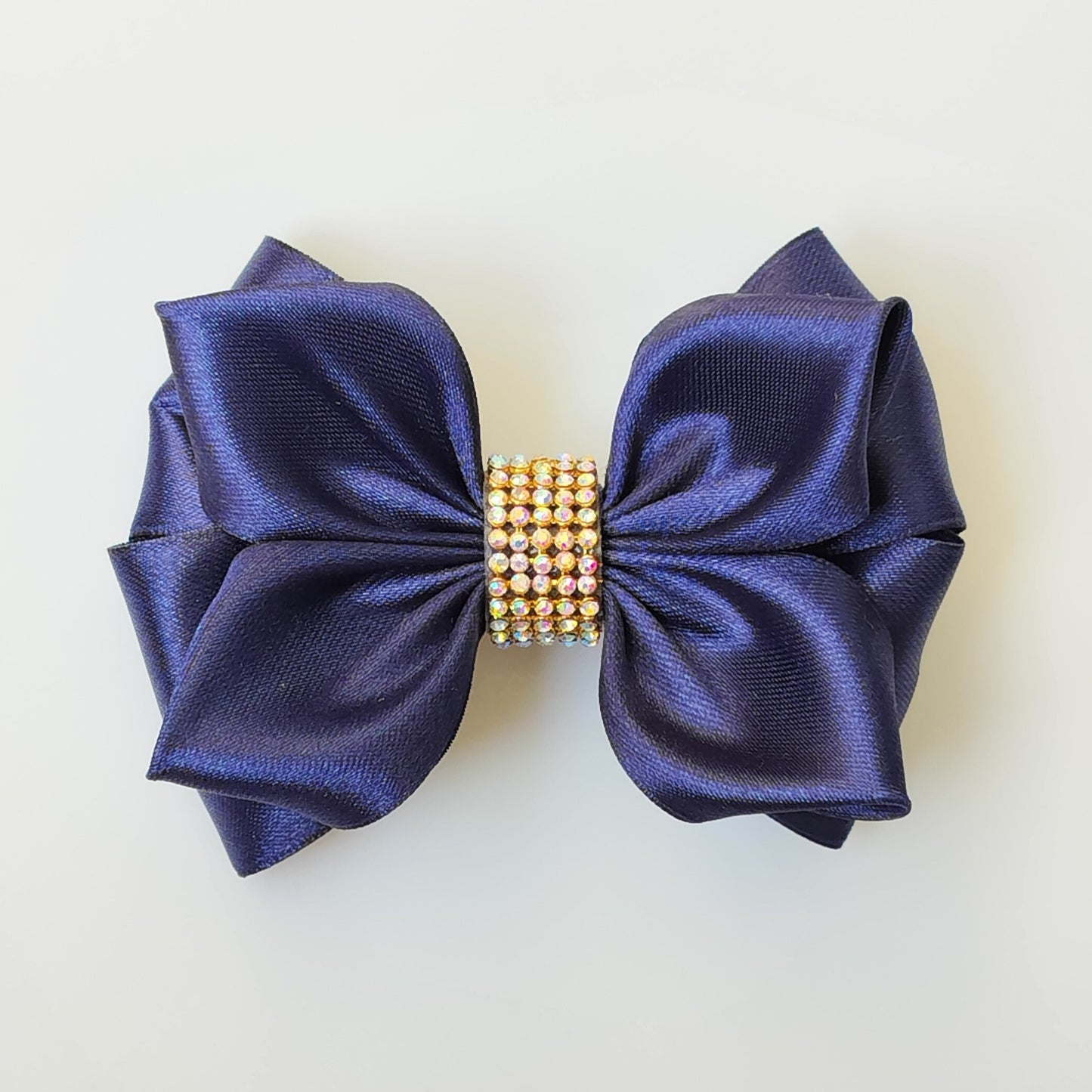 SatinRibbon-Bow-Style3-Navy Blue