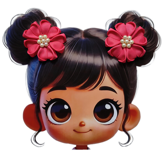 GRB-Twin Clips-Style 3-Hot Pink