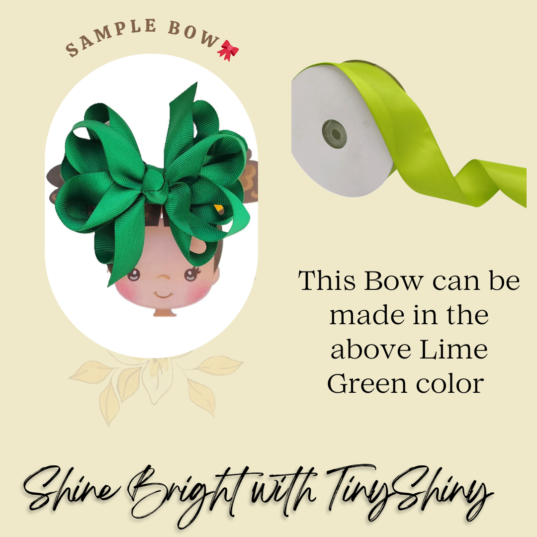 Octopus Bow - Medium -  Lime Green