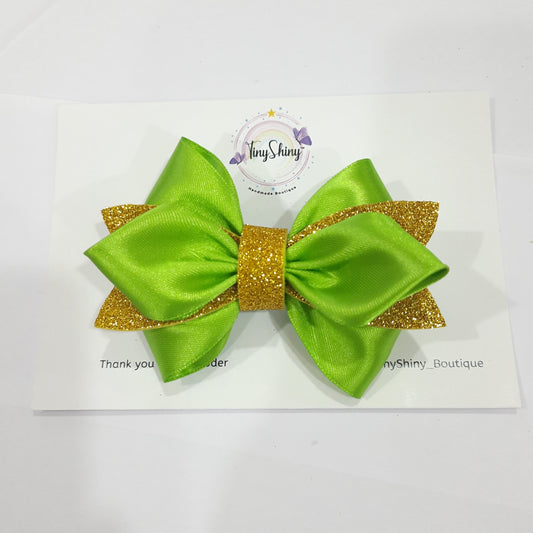 SatinRibbon-Bow-Style2-Lime Green