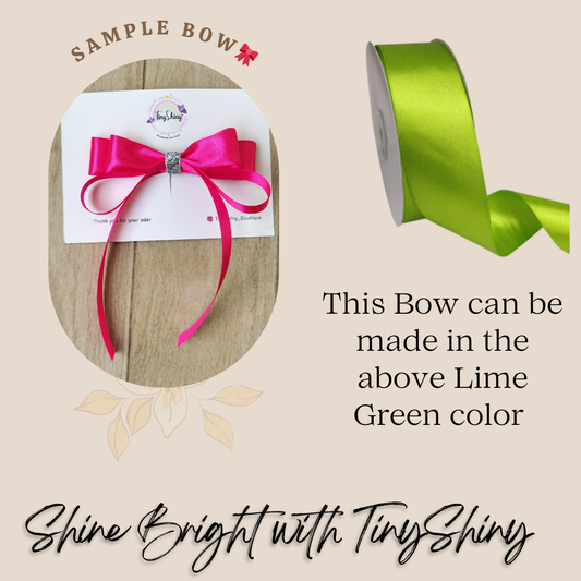 SatinRibbon-Bow-Style7-Lime Green