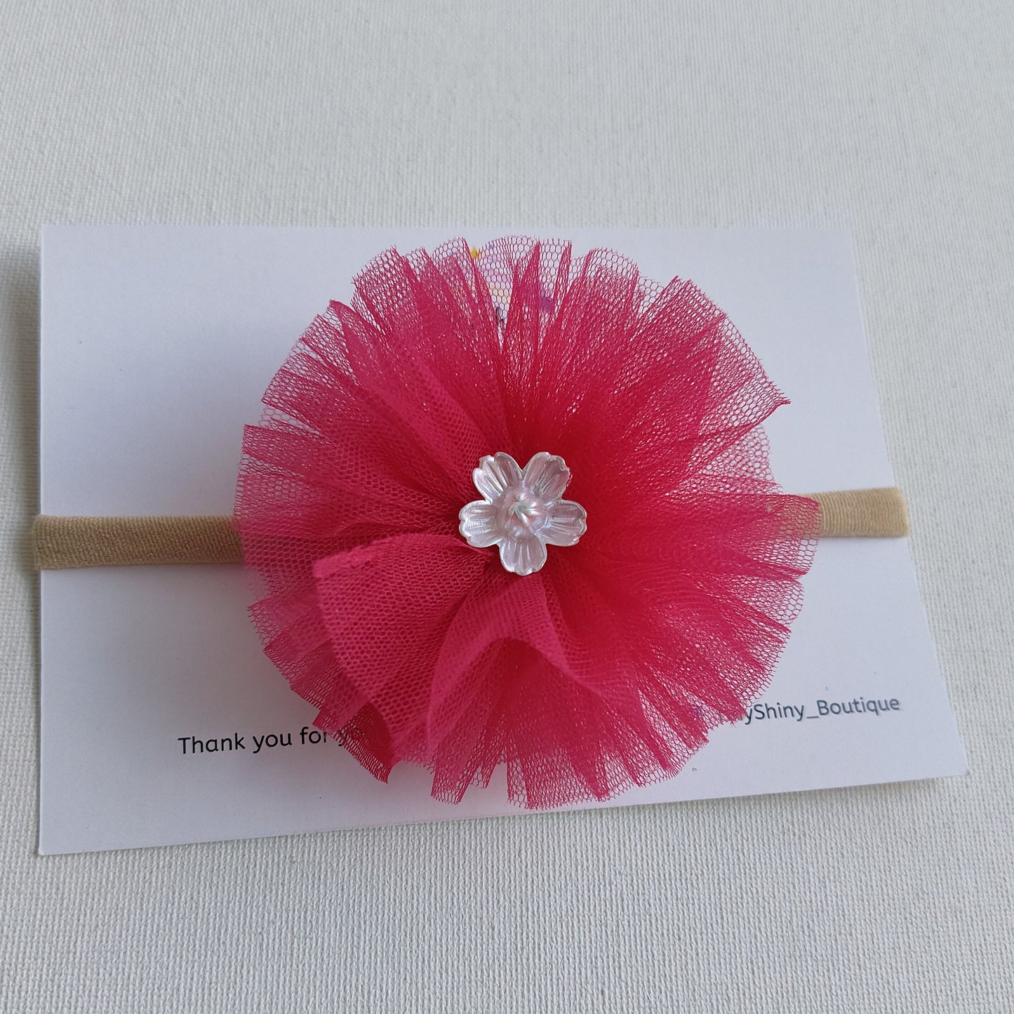 PomPom Bow with Baby Soft Headband - Magenta Pink