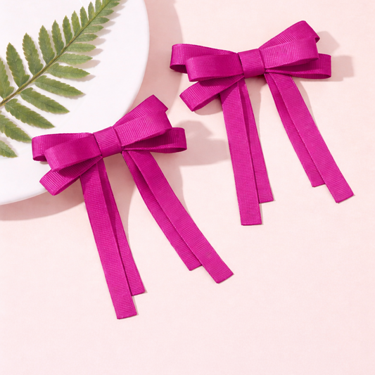 GRB-Twin Bow Clips-Style4-Magenta