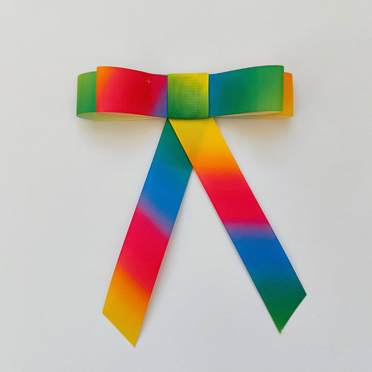 Midi Tail Bow - Rainbow