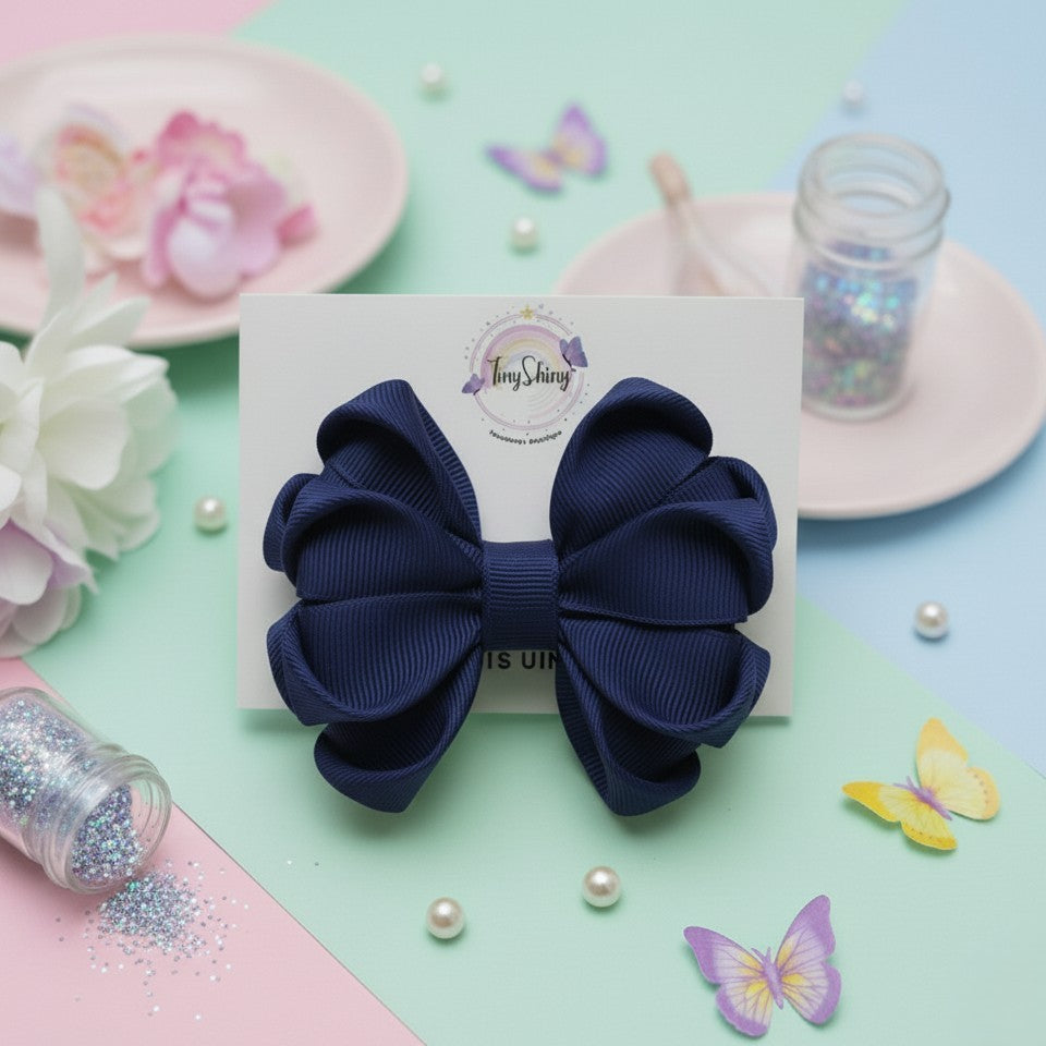 GRB-Boutique Bow-Style 3-Navy Blue