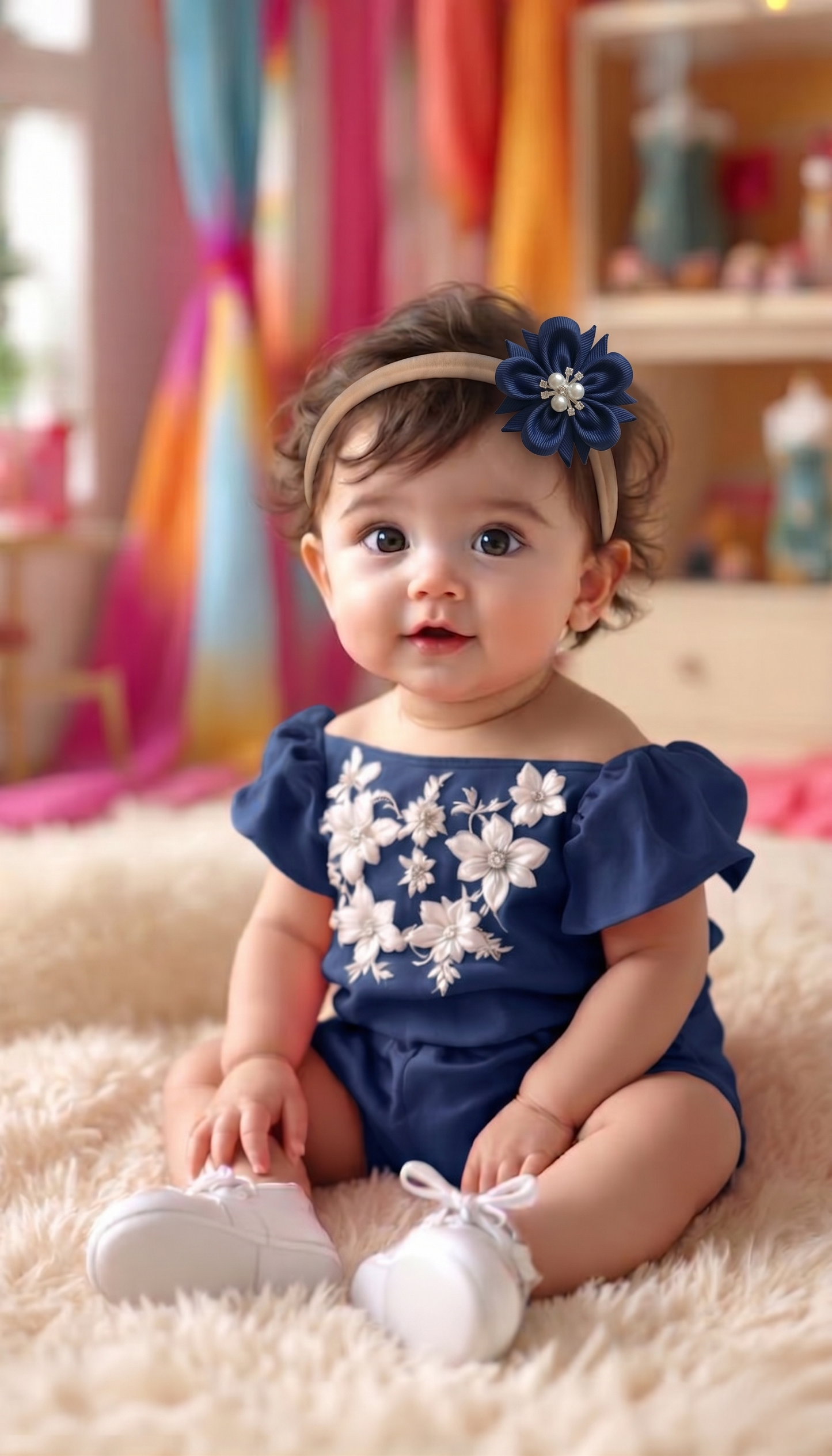 Baby Bow-Style 9-Navy Blue