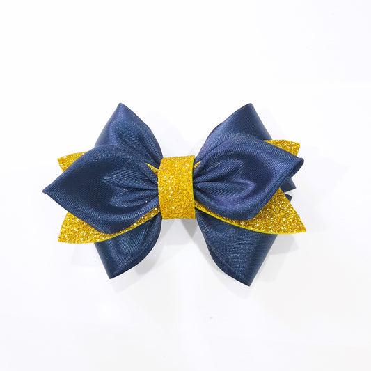 SatinRibbon-Bow-Style2-Navy Blue