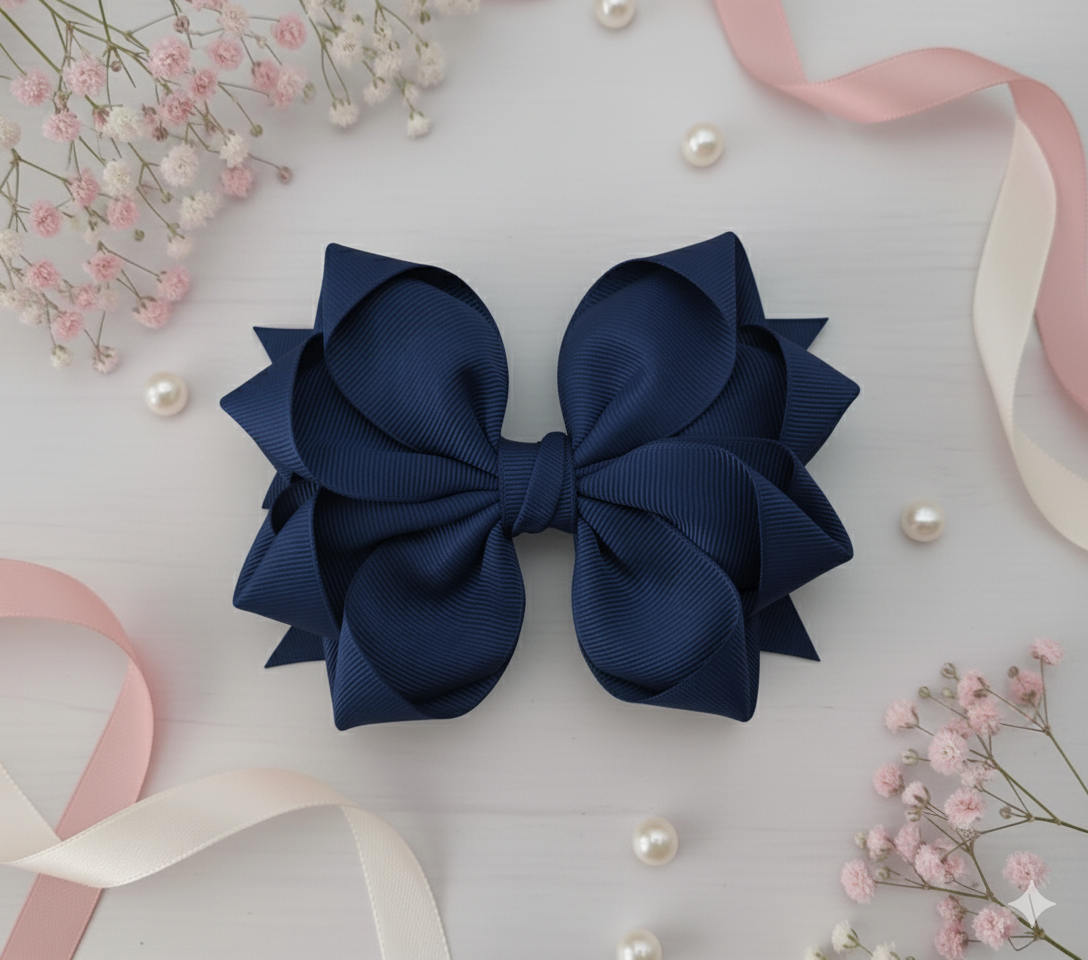 GRB-Boutique Bow-Style 4-Navy Blue