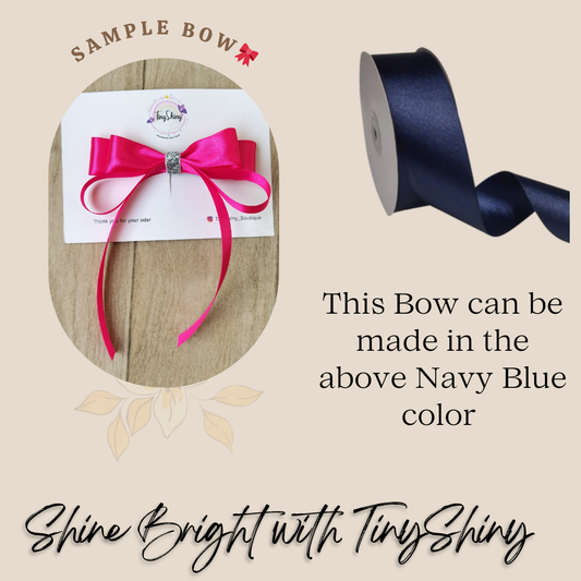 SatinRibbon-Bow-Style7-Navy Blue