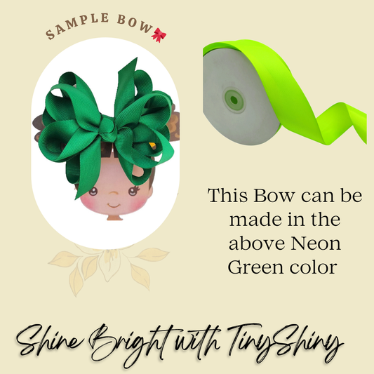 Octopus Bow - Medium -  Neon Green