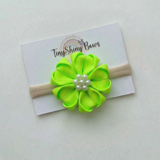 Baby Bow-Style 10-Neon Green