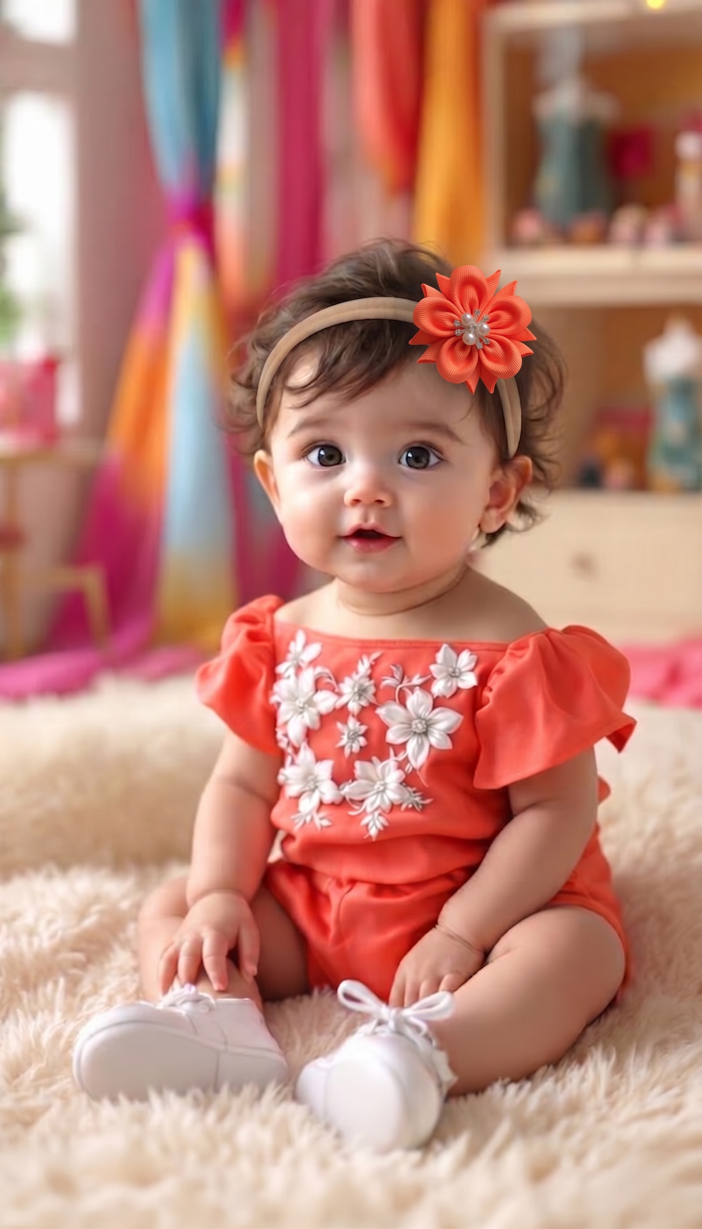 Baby Bow-Style 9-Neon Orange