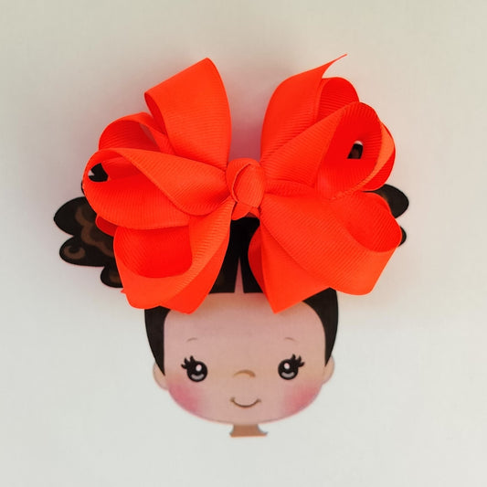 Octopus Bow - Medium -  Neon Orange