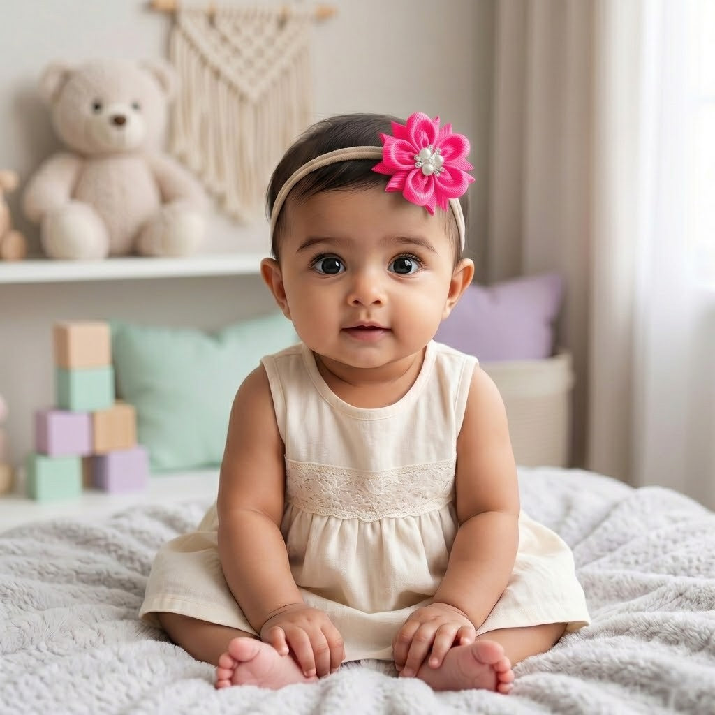 Baby Bow-Style 9-Neon Pink