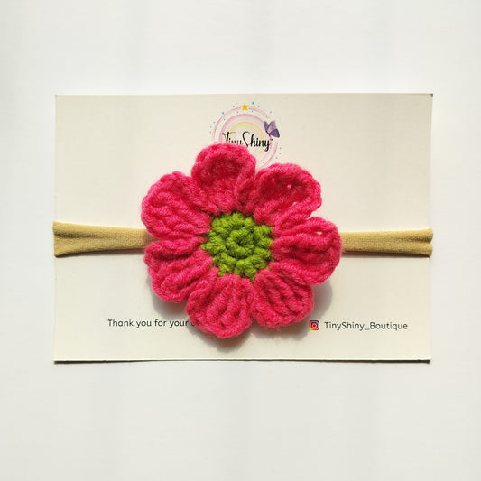 Newborn baby soft bow - Pink-Green