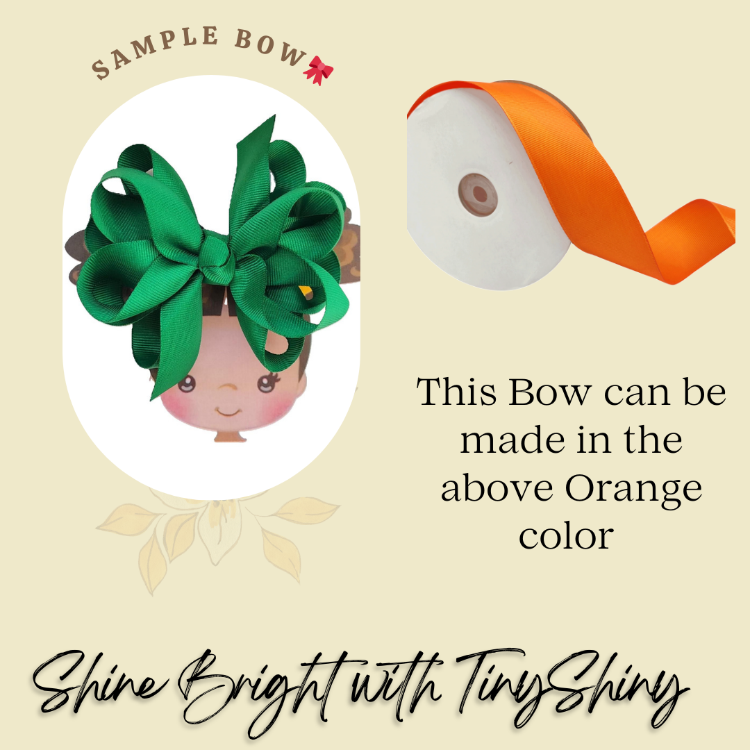 Octopus Bow - Medium -  Orange